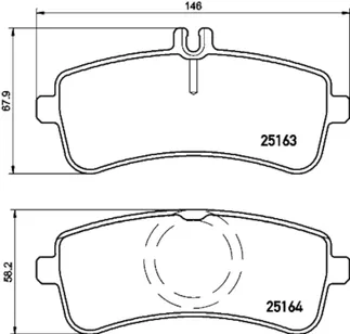 Hella Pagid Rear Disc Brake Pad Set - 0084200720
